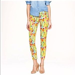 J. Crew Toothpick Skinny Jeans Tresco Floral